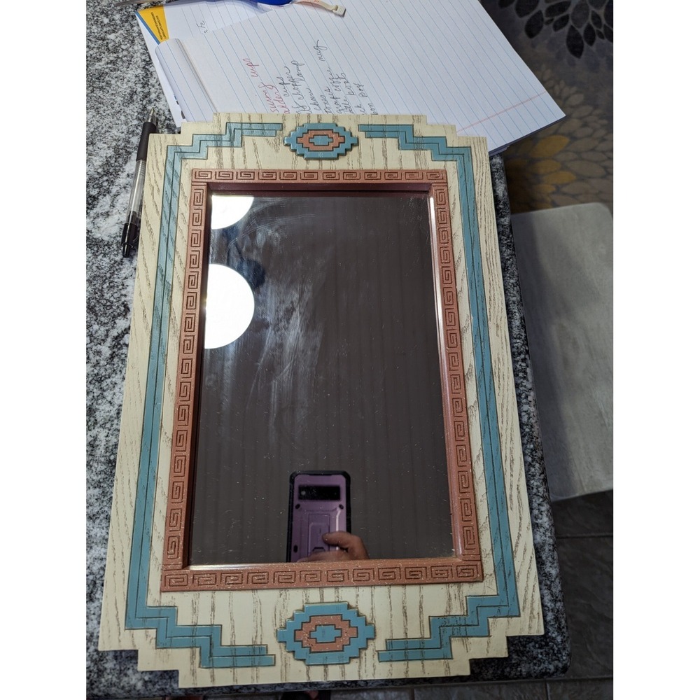 Vintage Home Interior Homco Mirror Santa Fe Style Adobe Southwestern 16 x 11